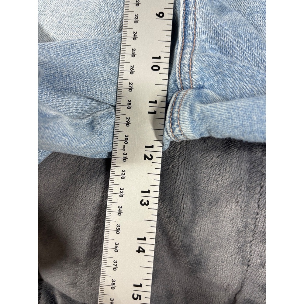 American Eagle Women 4 Regular Light Wash High Rise Wide Leg Cargo Jeans Stretch - Picture 7 of 14